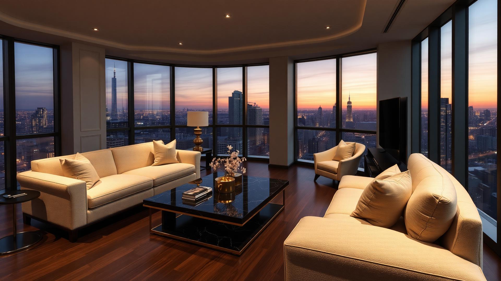 Pristine luxury living room after a Westbridge clean