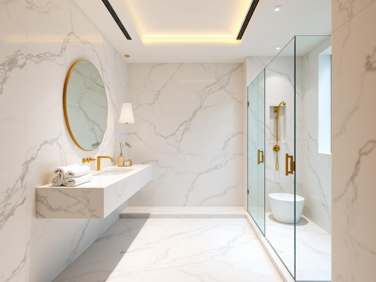 Marble Spa Bathroom after a Westbridge clean